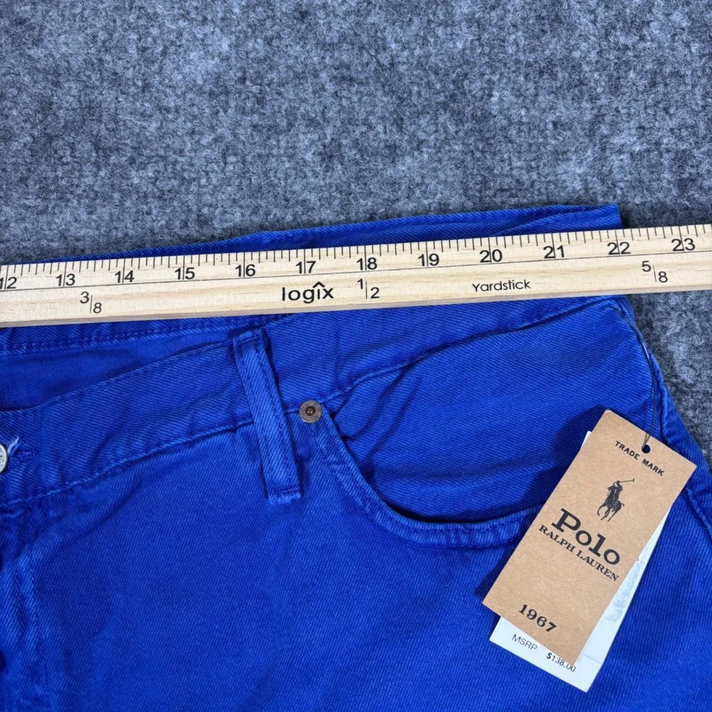 Polo Ralph Lauren Varick Slim Straight Hemp Denim Pants Blue 44B x 32 NWT